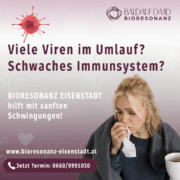 Viele Viren im Umlauf? Schwaches Immunsystem? 1 Viele Viren im Umlauf? Schwaches Immunsystem? Wenn der Körper geschwächt ist, zeigt sich das oft durch Erschöpfung, wiederkehrende Infekte oder allgemeines Unwohlsein. Die Bioresonanztherapie kann sanft unterstützen, um das energetische Gleichgewicht wiederherzustellen und die Abwehrkräfte zu stärken. Stärken Sie Ihr Immunsystem – sanft und natürlich.